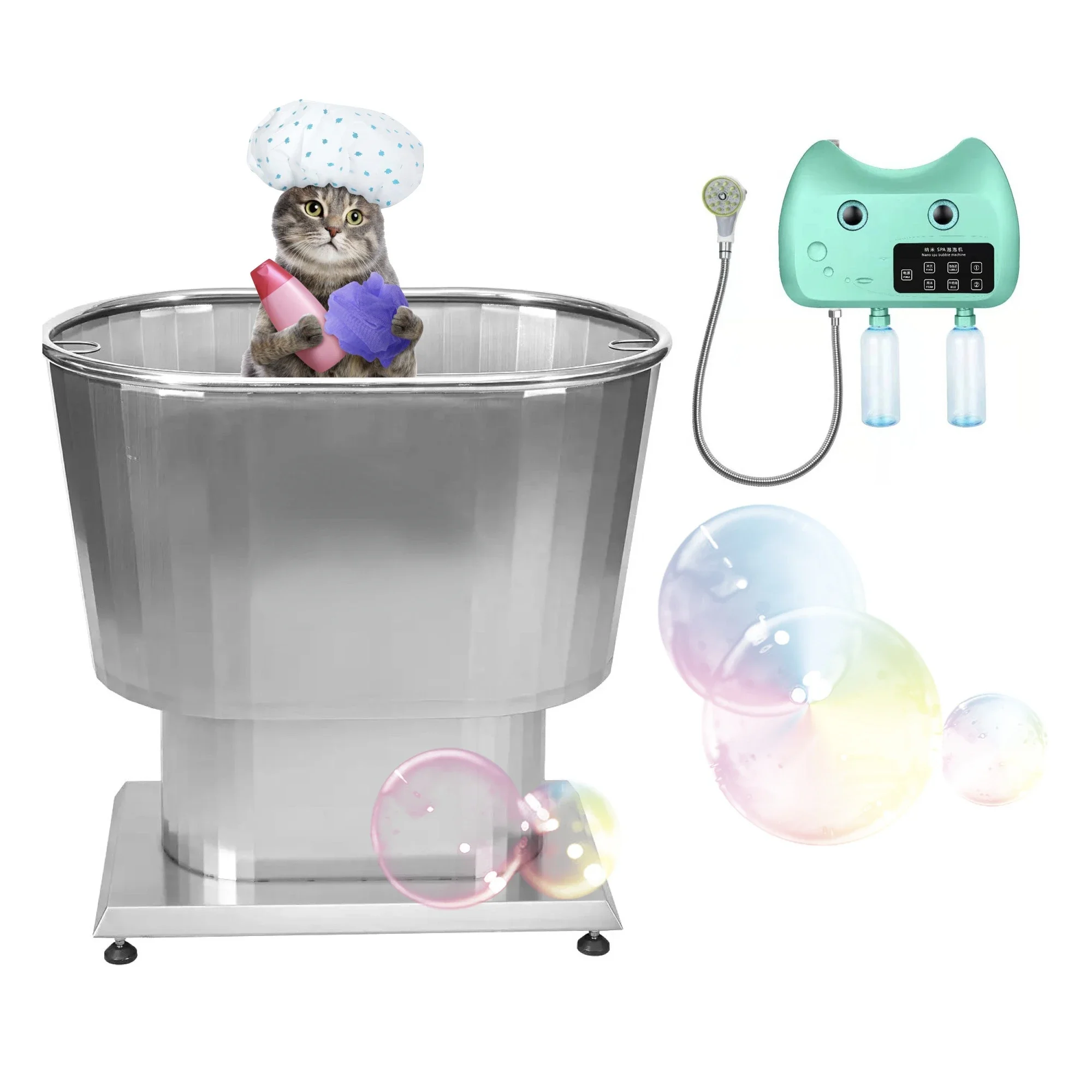 Multifunction Grooming  Round Shape Pet Water massage Spa stainless steel Dog Bath Tub Bathing Tubs Price Bathtub