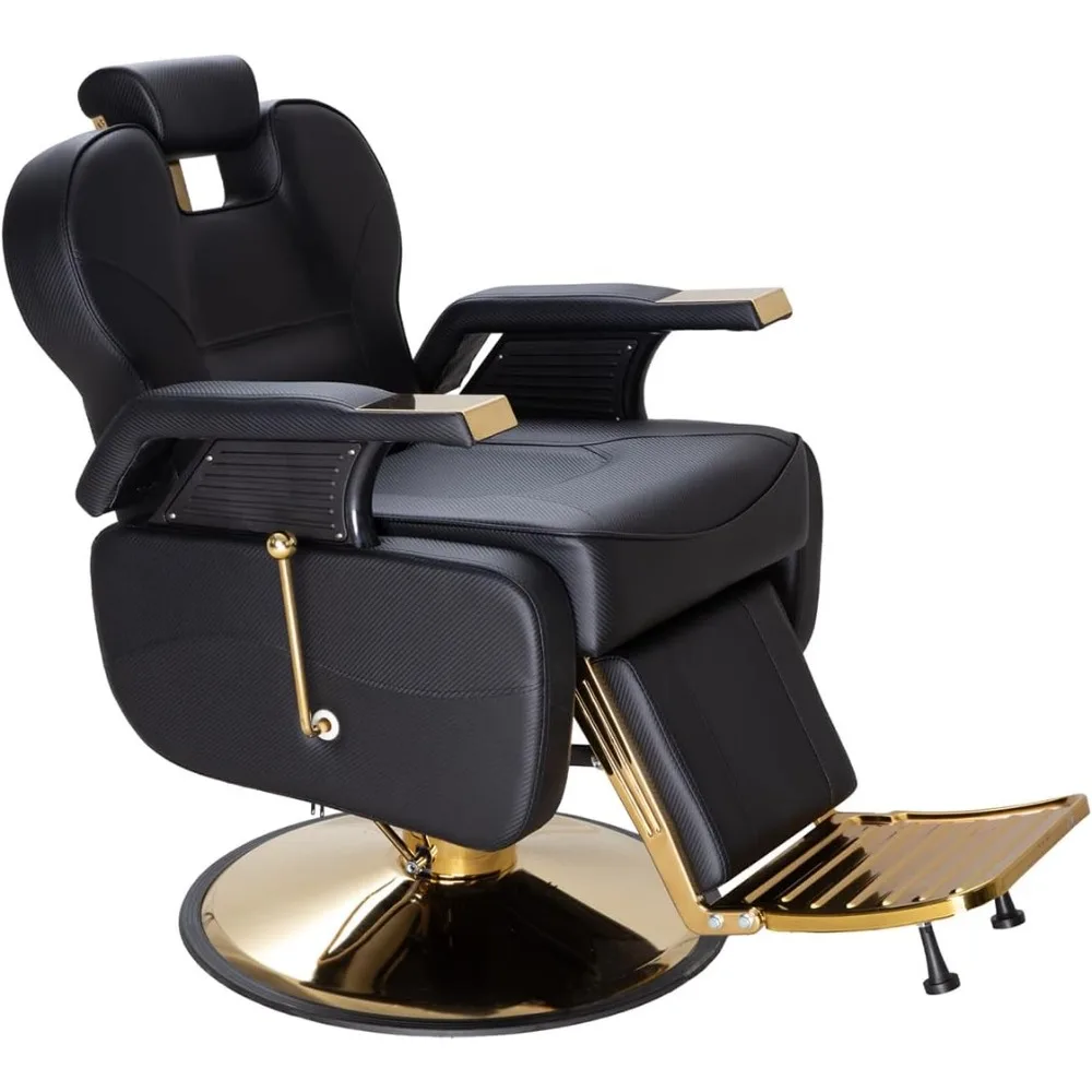 

Barber Salon Chair for Hair Stylist, Reclining Chairs with Heavy Duty Hydraulic Pump, Styling Chair for Barbershop Spa Salon