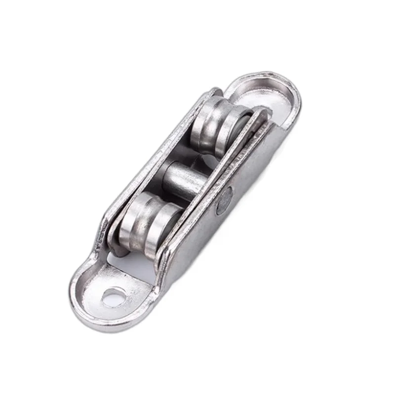 

10Pcs 80/88 Type Flat/Groove Double Wheel Zinc Alloy PVC Windows Doors Pulley Support Bottom Sliding Roller Track Hardware Acces