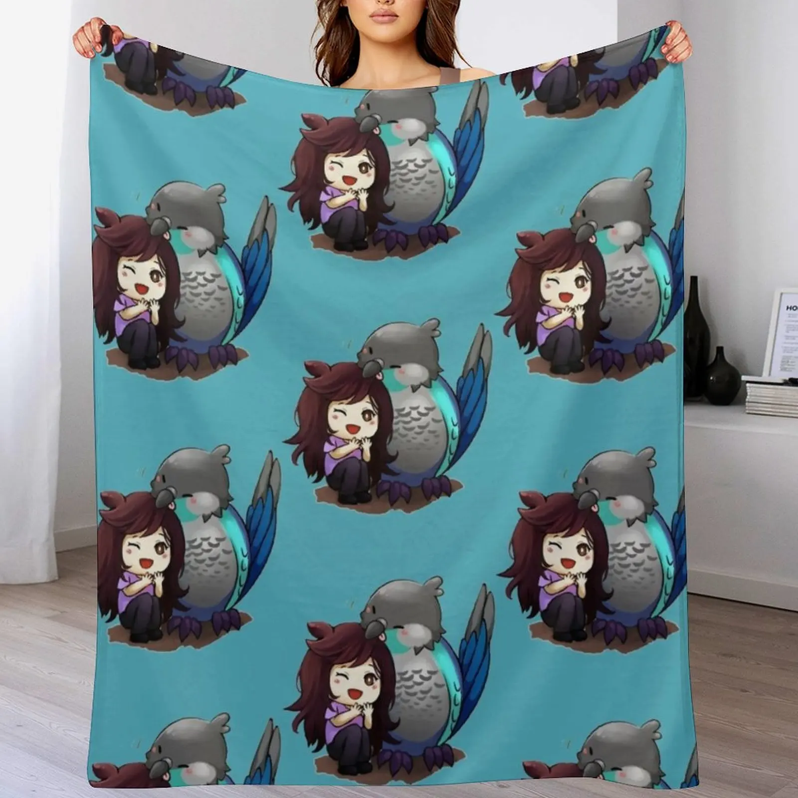 

Love Bird Throw Blanket Summer Cool Breathable Blanket for Sleeping