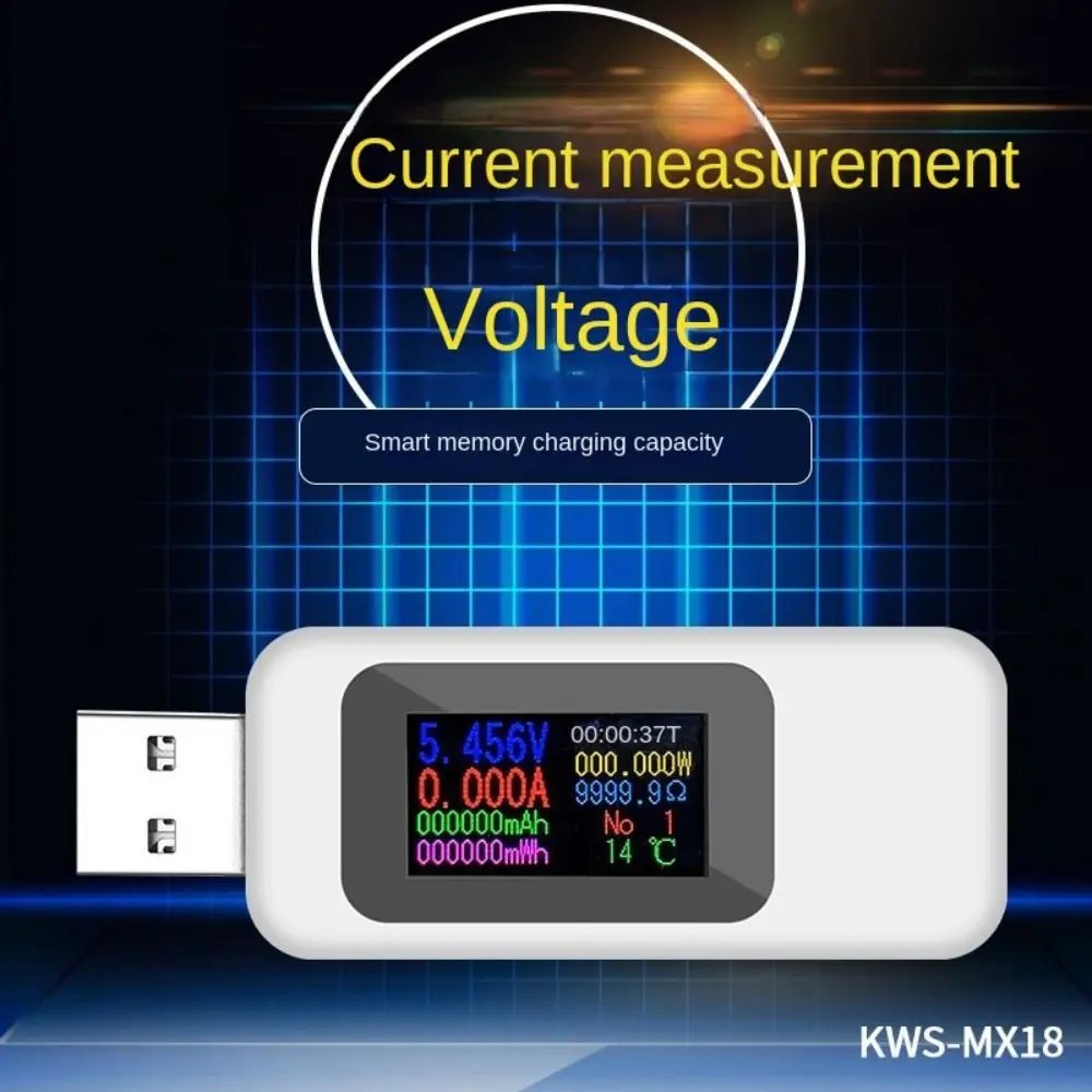 Color Display 4-30V Power Bank Charger Capacity Test Volt Voltage Meter Current Voltmeter USB Tester Amperimetro