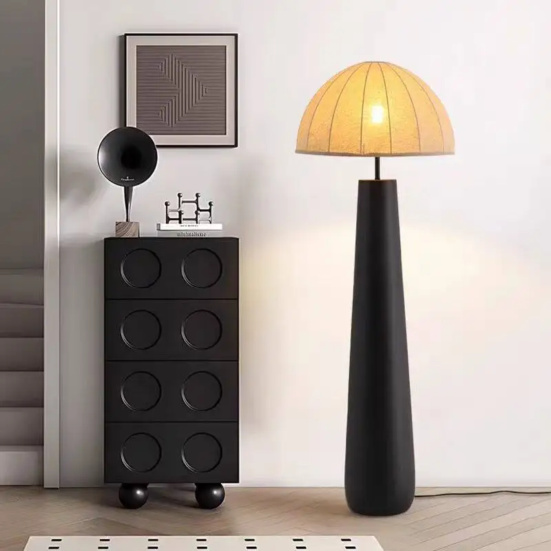 

Modern Minimalist Mushroom Led Floor Lamps Living Room Sofa Bedside Bedroom Study Restaurant Roll Molded Upright Standing Lights