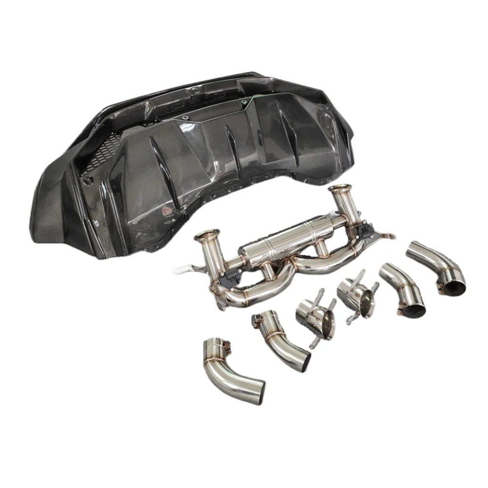 

Full Carbon Fiber Rear Bumper Exhaust Body Kit for Lamborghini Huracan LP610 EVO Upgraded to Tecnica Style