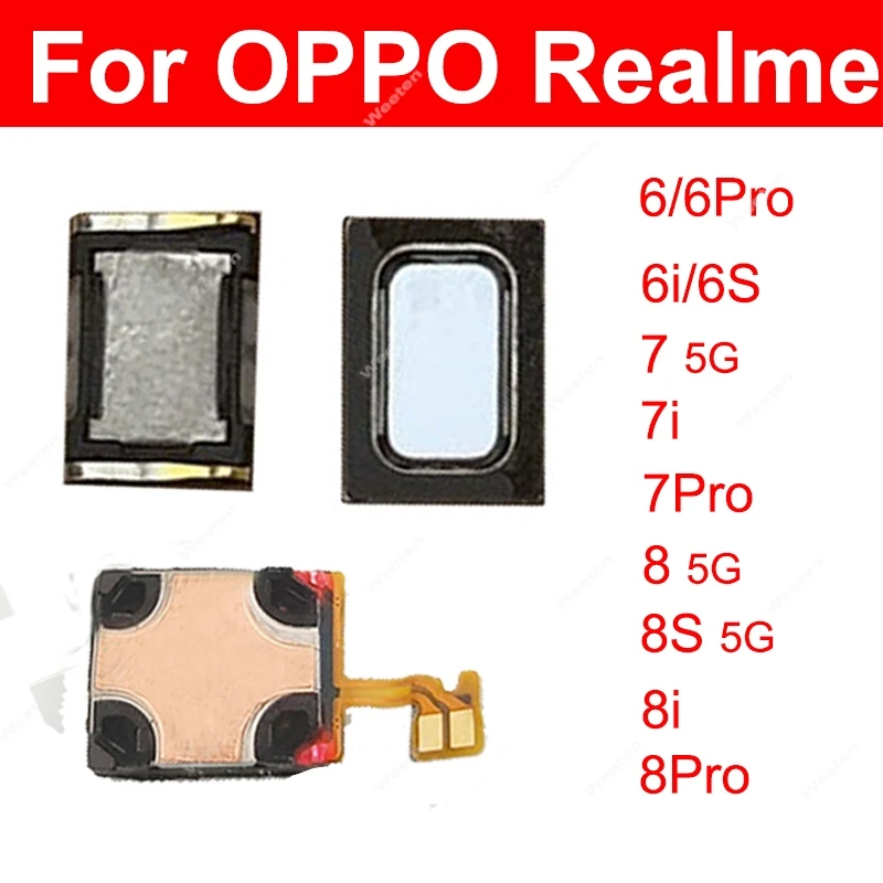 Głośnik słuchawki Flex Cable dla OPPO Realme 6 6i 6S 7 Pro 7i 8 Pro 8i 8S górne ucho głośnik odbiornik słuchawki części zamienne do napraw