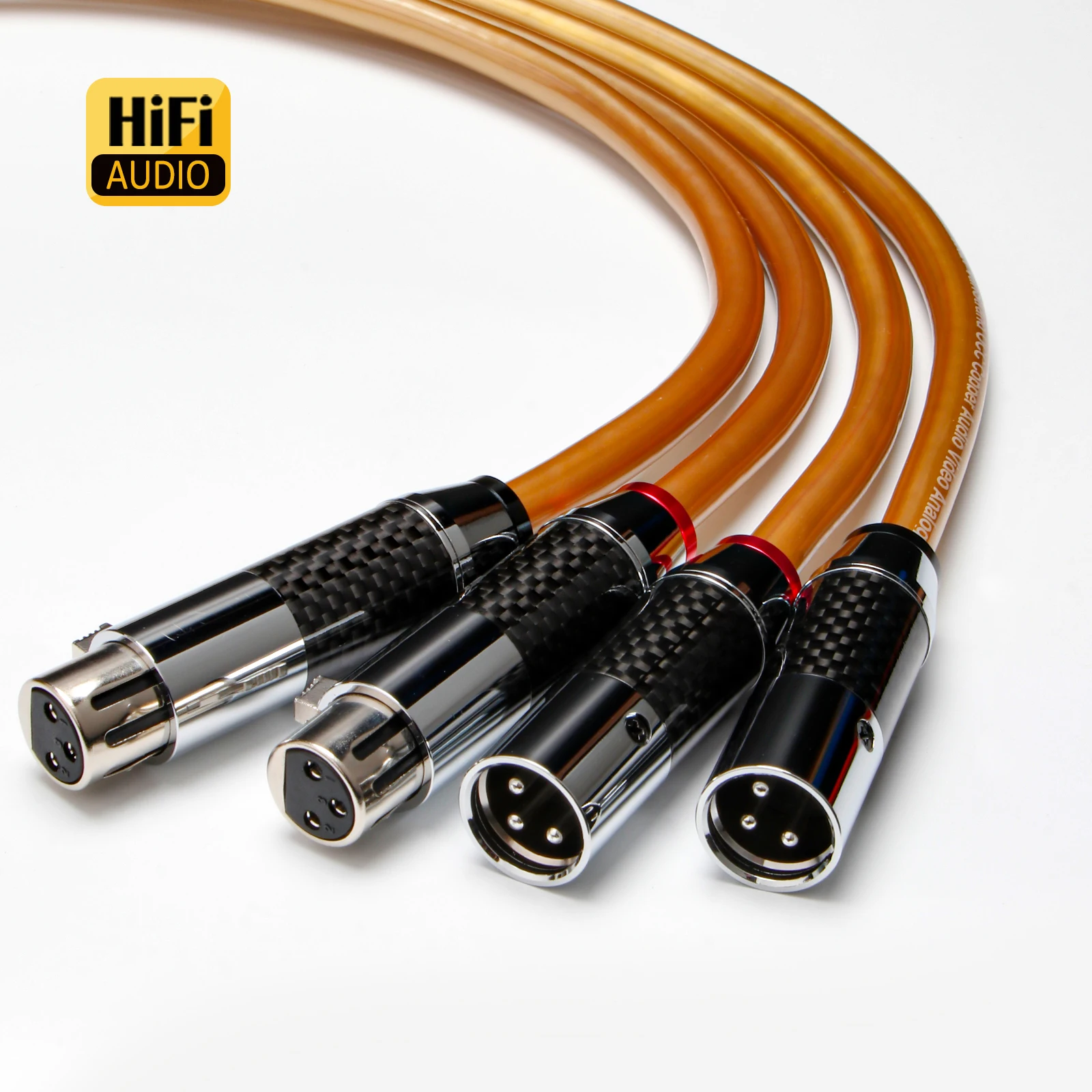 Paar HiFi XLR Symmetrisches Kabel OCC Versilbertes XLR-Verbindungskabel mit rhodiumbeschichtetem Stecker. – Detail 4