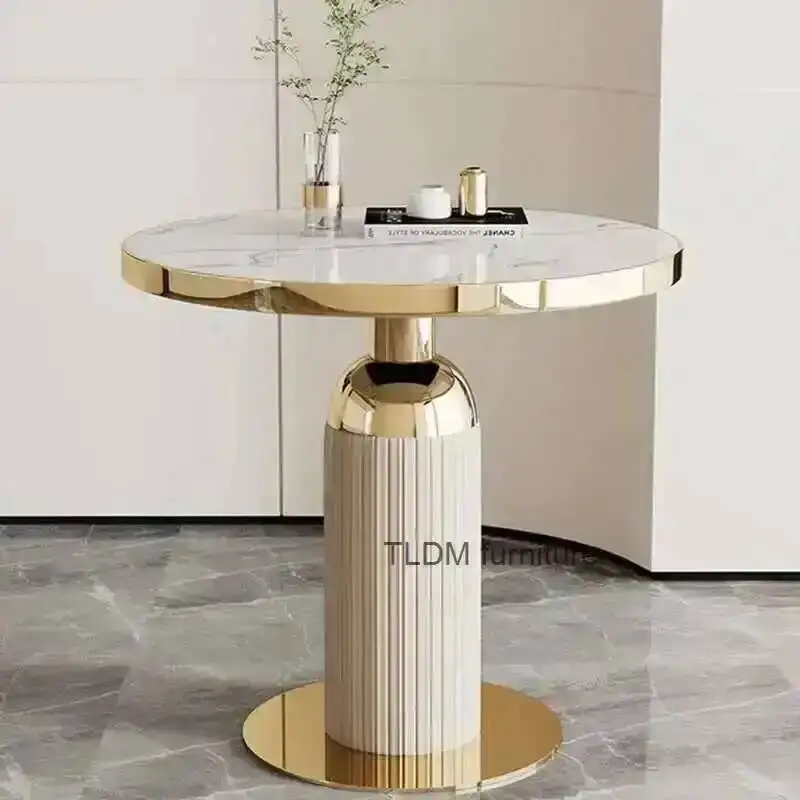 

Современный круглый журнальный столик в стиле минимализм, роскошный, в скандинавском стиле, уникальный, для гостиной, простой, металлический, мебель для дома