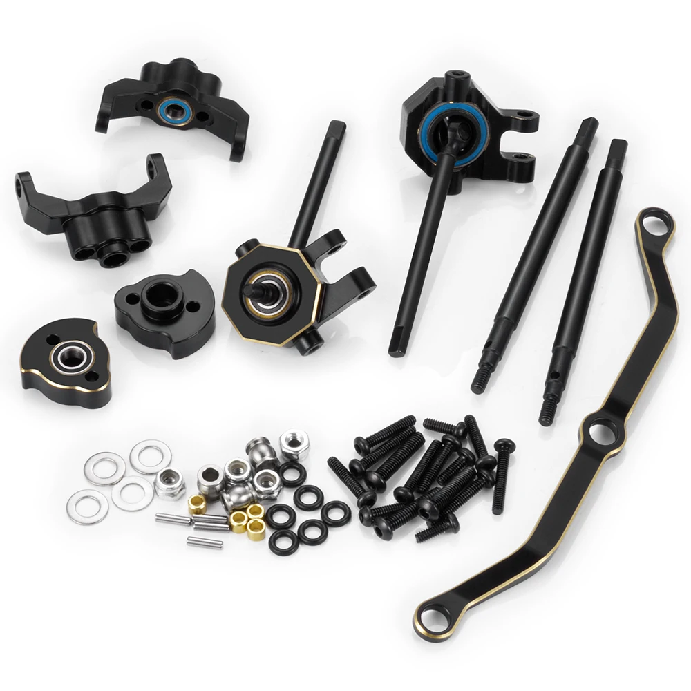 TRINOOD Giunto Sterzo Posteriore CVD Albero di Azionamento Collegamento Sterzo per 1/18 RC Crawler Auto TRX4-M + 11MM / + 5MM Allargamento Kit di Aggiornamento