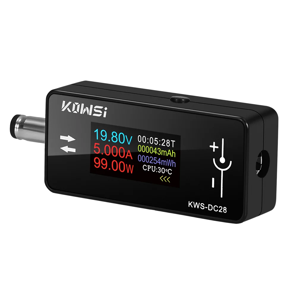 تيار مستمر 4 ~ 30 فولت 0 ~ 12A الجهد مقياس التيار الكهربائي السلطة متر 0.96 بوصة TFT HD شاشة ديجيتال تيار مستمر 5.5*2.5 واجهة تستر عدة إلكترونية