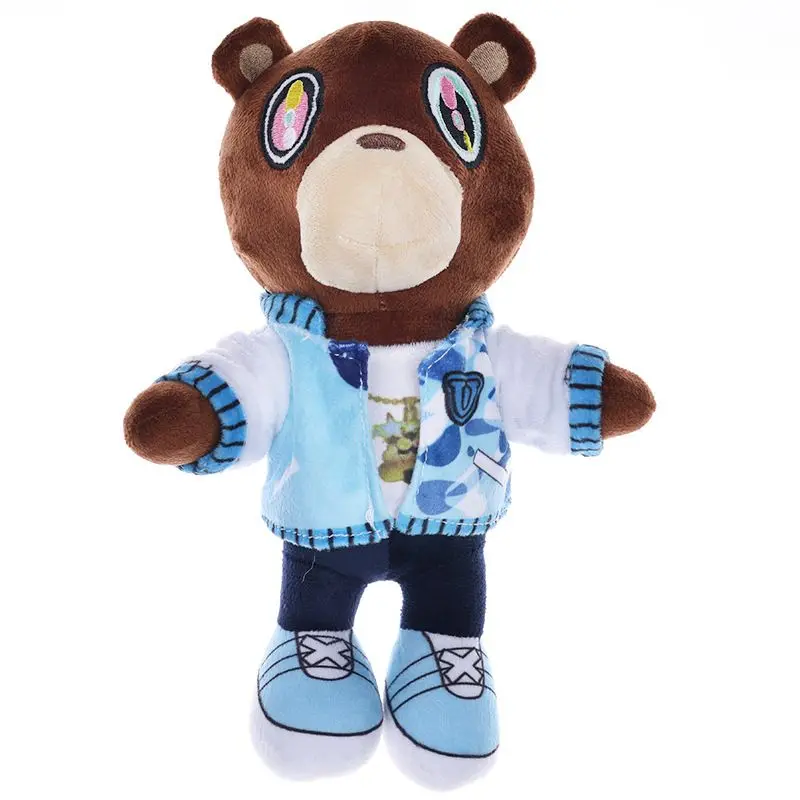 The 30cm  Kanye Dropout Bear Teddy Bear Plush Toys Kanye West Graduation Soft Stuffed Home Room Decor Birthday Gift