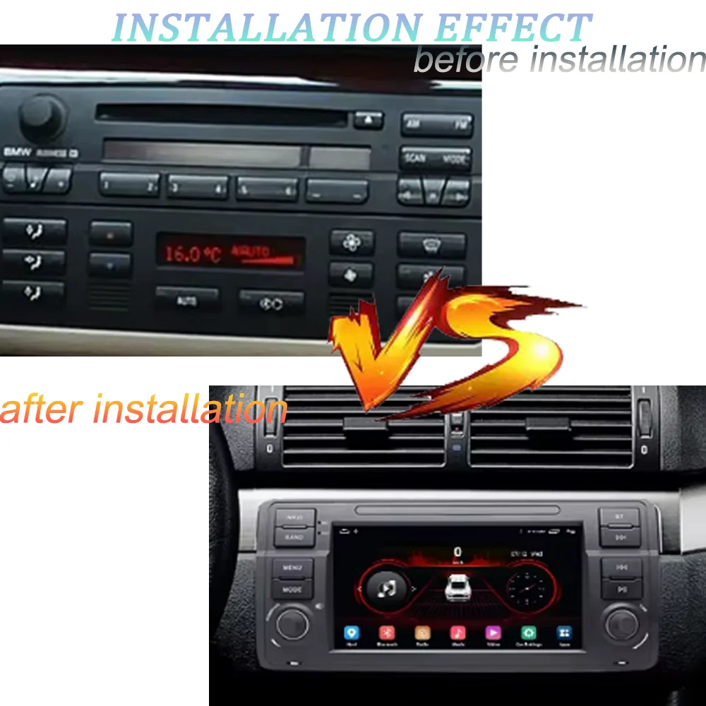 

7 Inch Car Android Radio Stereo For 3 Series BMW E46 M3 318 320 325 330 335 1998-2005 Auto Multimedia Player GPS Carplay NO 2DIN