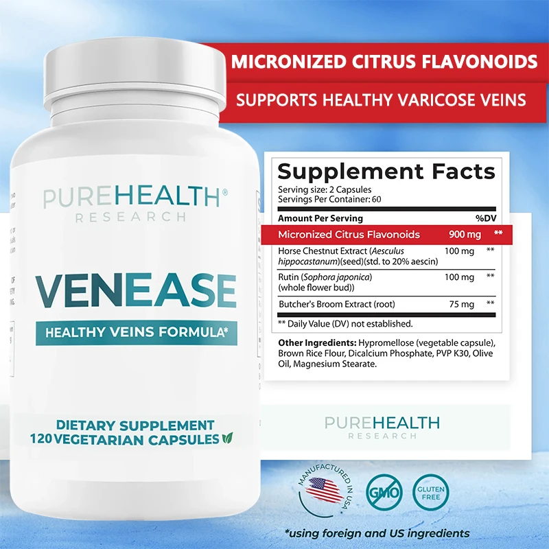 Varicose Supplement - Leg Vein Support Promotes Healthy Blood Flow and Relieves Discomfort in The Legs, Feet, and Ankles