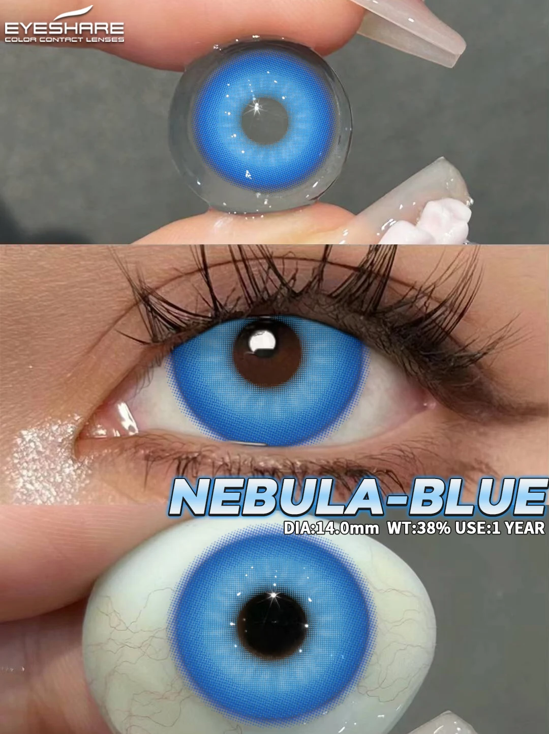 EYESHARE Halloween Colored Contact Lenses for Cosplay Colorful Lenses Blue Anime Red Contact Purple Lenses Yearly Makeup Lenses