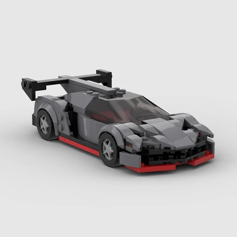 MOC Brick Poison Lambo V2 Gallardo Hurricane Aventador SVJ Countach Sian Miura Racing Sports Car Champion Blocks Retro Cars Toys