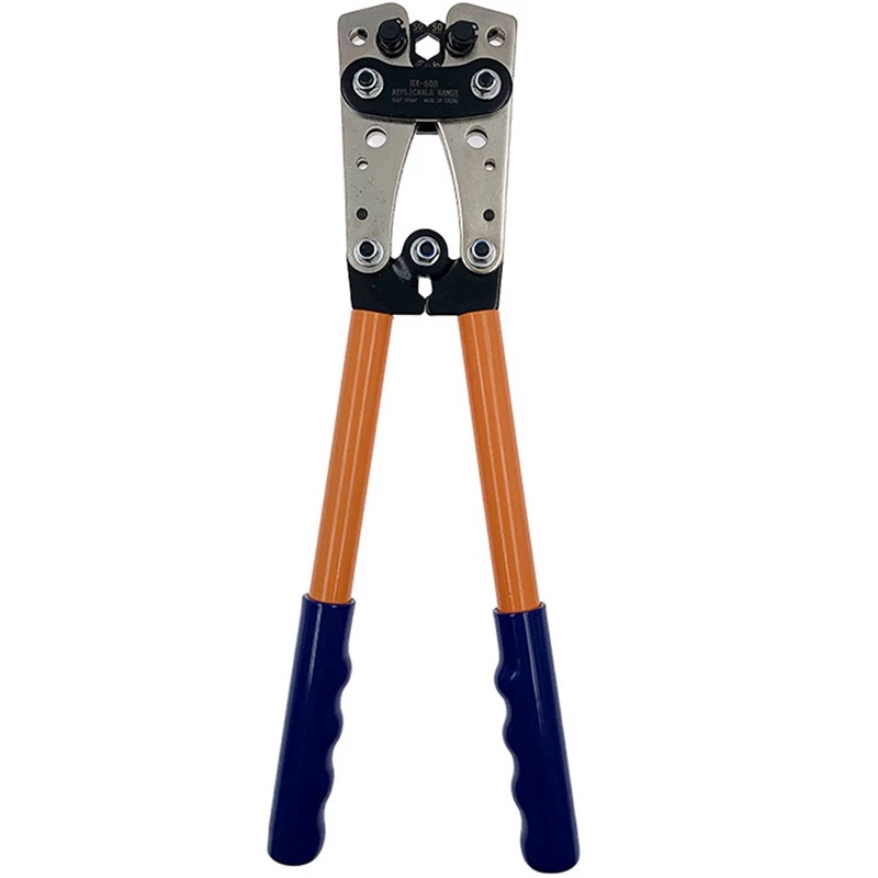 HX-50B Crimping Pliers Bare Terminal Copper Nose Crimping Pliers Line Crimping Pliers 6-50Mm Yellow