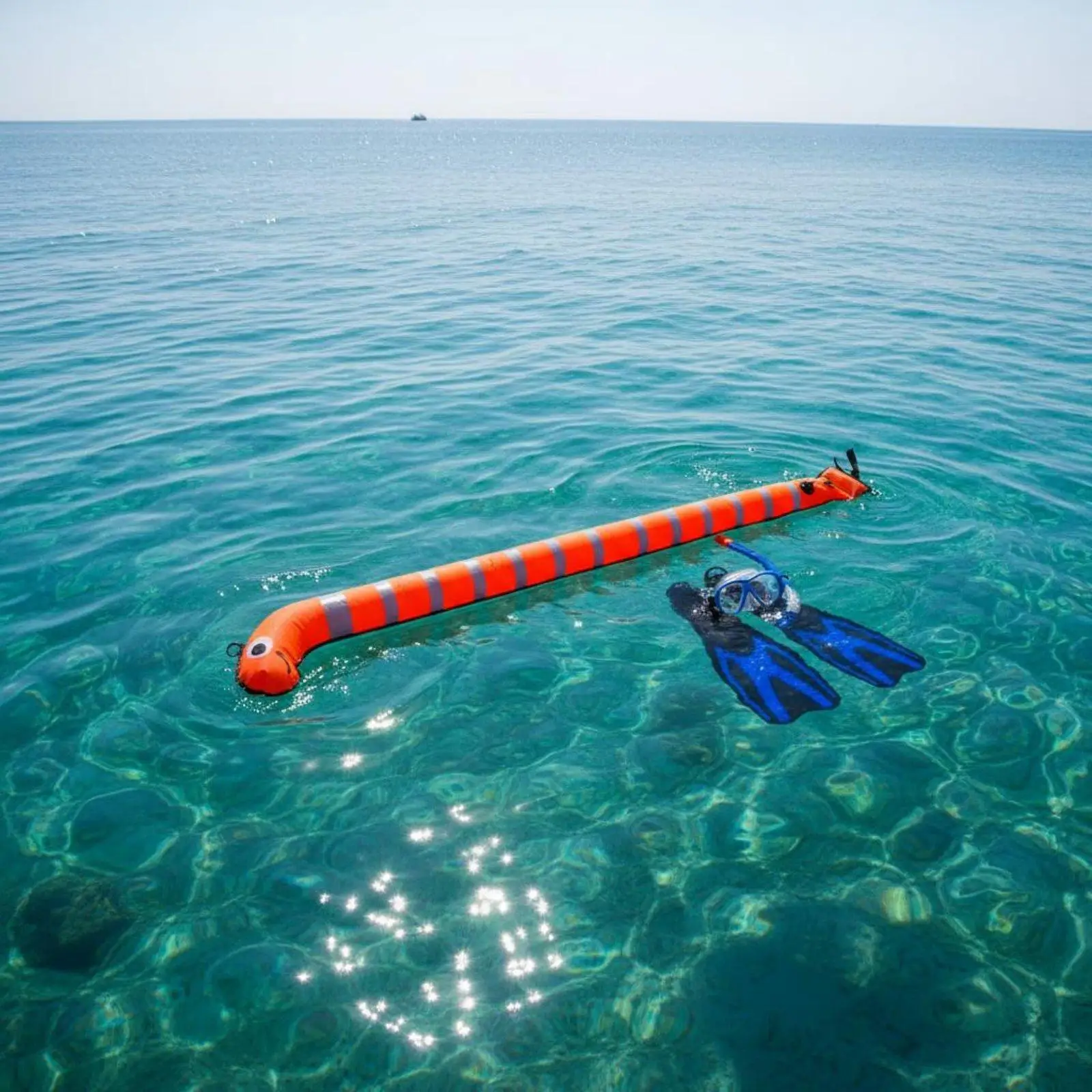 Animal Shape SMB Nylon TPU Coated Garden Eel Buoy High Visibility Inflatable Dive Tube for Scuba Divers, Open Water