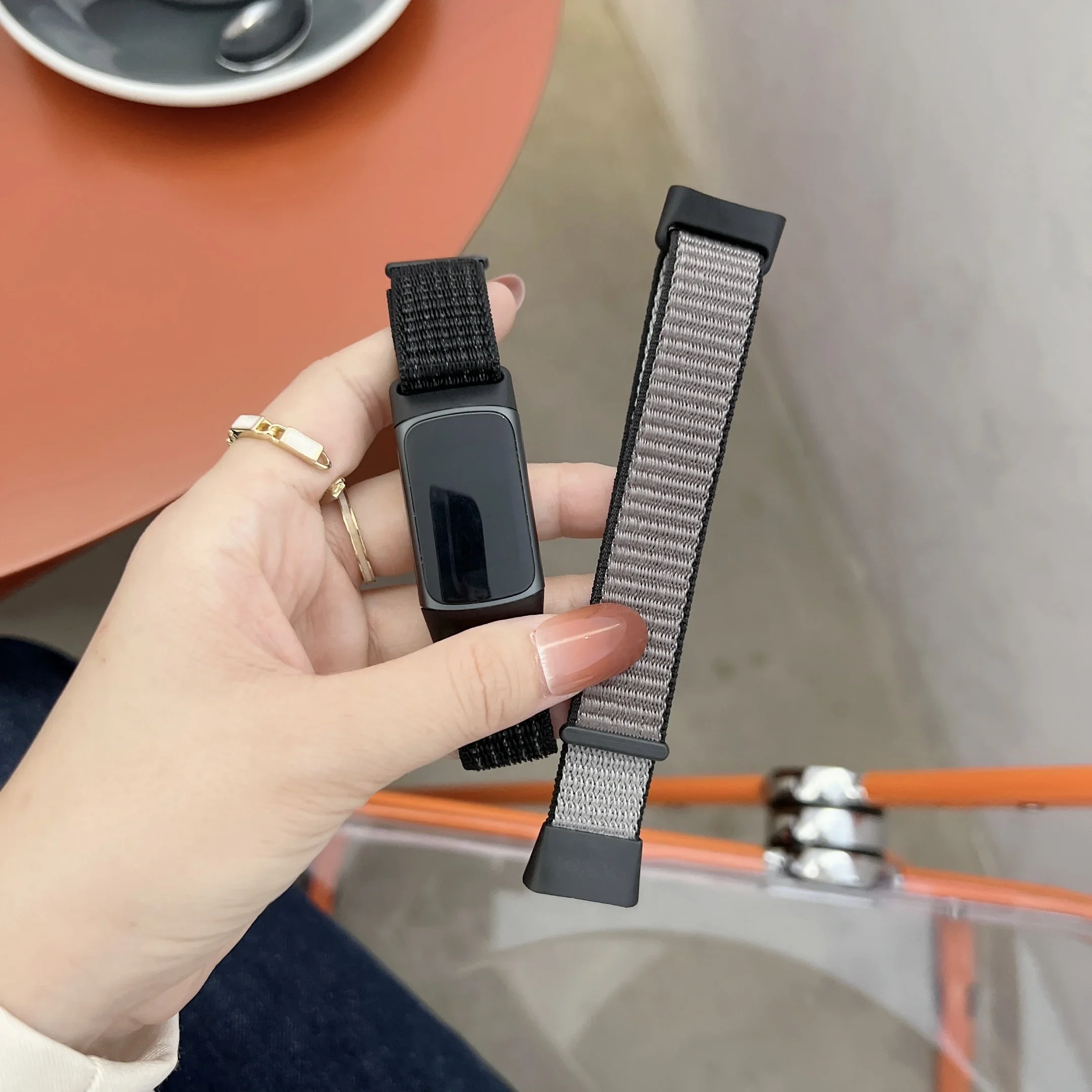 Verstellbares Nylon-Armband für Fitbit Charge 6 5, bequemes Sport-Loop-Armband, Ersatzarmband für Fitbit Charge 5 – Detail 2