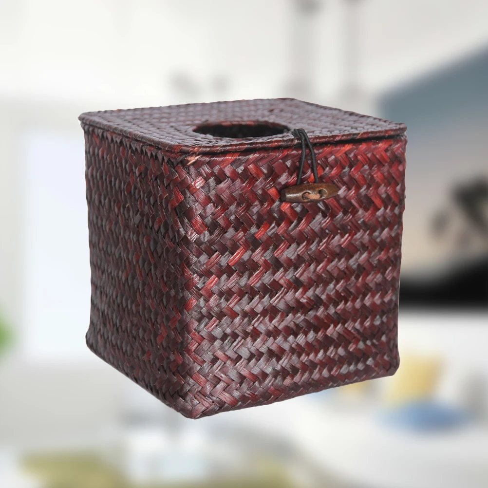 

Держатель для тканой бумаги из морских водорослей, домашний декор, офисный стол, чехол для салфеток, многоразовая коробка для салфеток, легкая