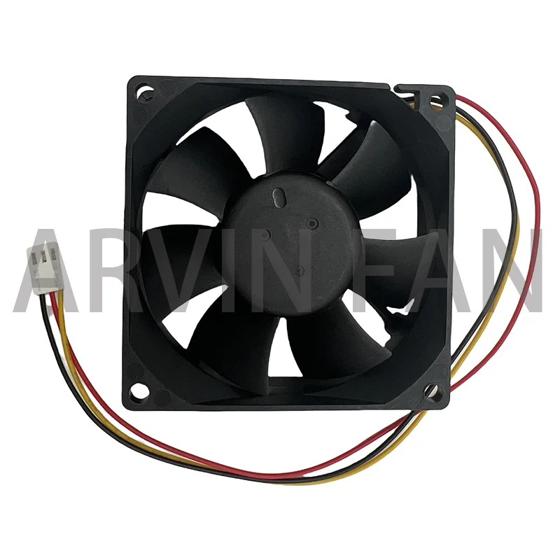 R128025DU T 8cm 80mm Fan 80x80x25mm DC12V 0.40A 3 Lines Resistance Temperature Controlled Cooling Fan For Chassis Power Supply