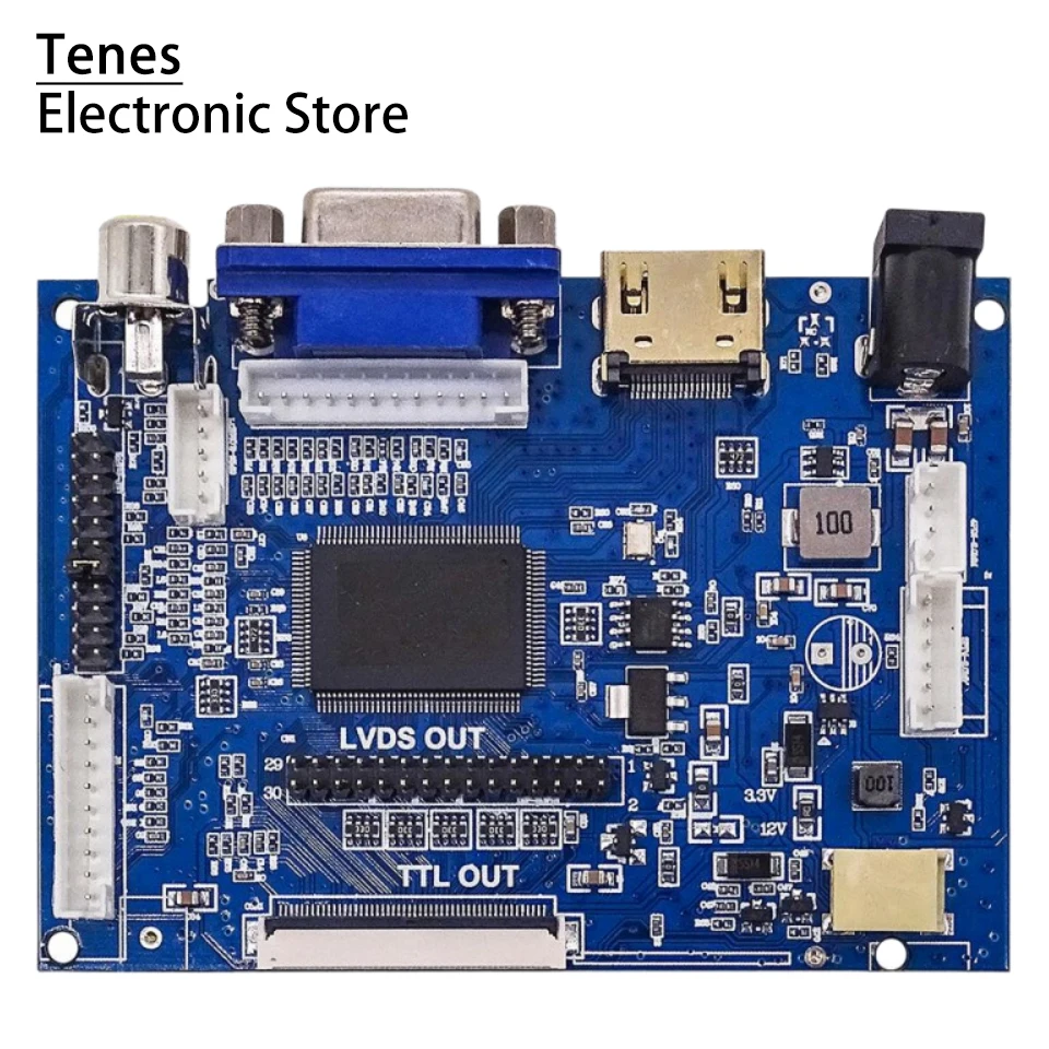 TTL LVDS 2AV 50PIN HDMI VGA LCD Display Controller Board For AT070TN90/92/94 Support Automatically Control VS-TY2662-V1 Kit