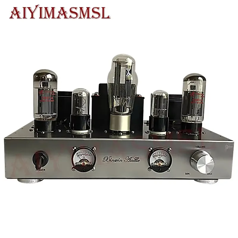 AIYIMA SMSL 5881A EL34 KT66 6V6 Single-ended Class A Vacuum Tube Amplifier 2.0 7W Pure Handmade Weld Tube Amplifier Audio