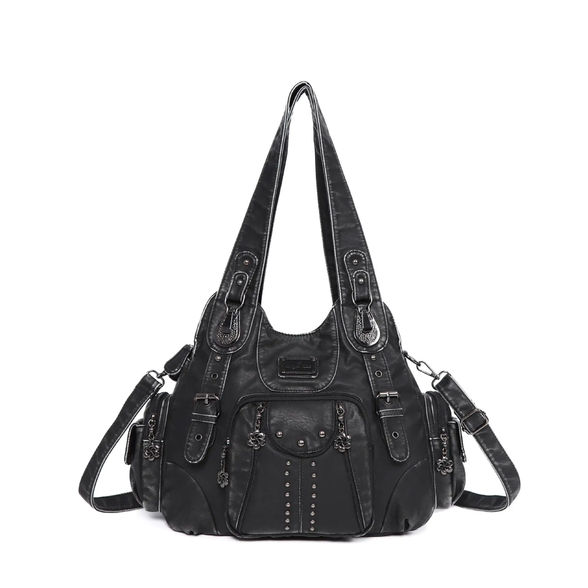Torebka damska Angel Kiss, modna torba na ramię ze skóry PU, duża pojemna torba typu satchel, vintage torebka damska na ramię, etui na telefon.