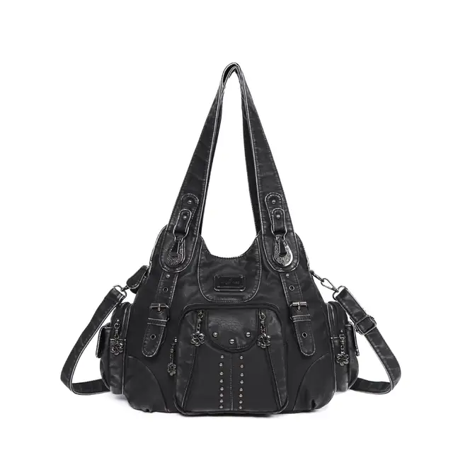 Torebka damska Angel Kiss, modna torba na ramię ze skóry PU, duża pojemna torba typu satchel, vintage torebka damska na ramię, etui na telefon.