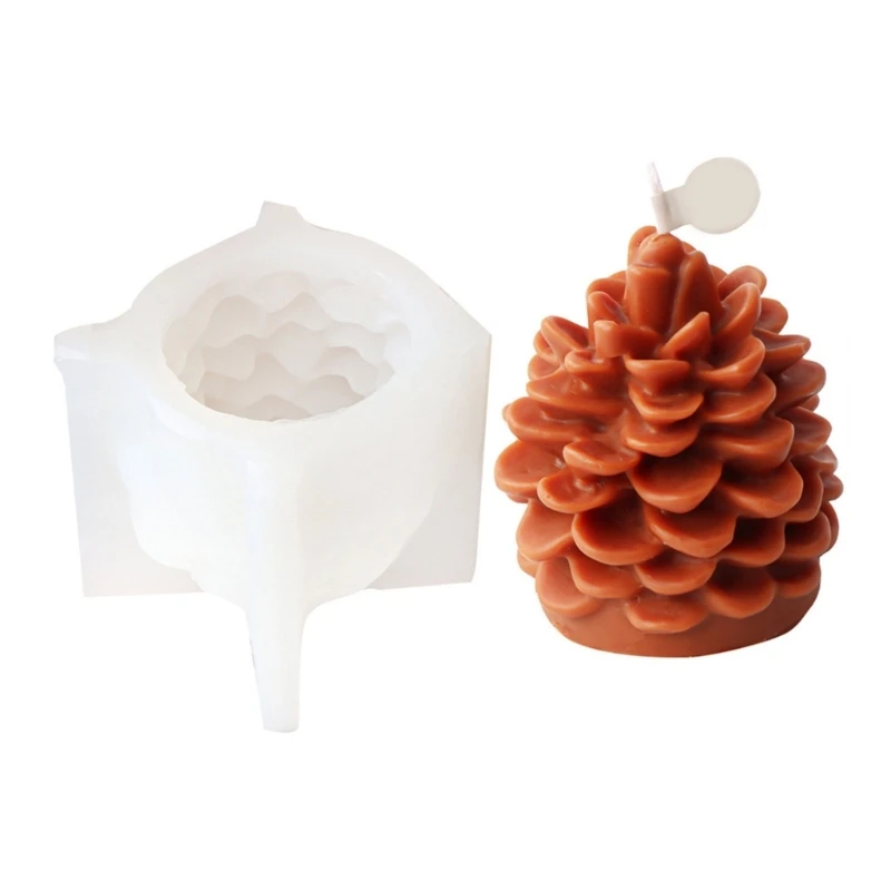 Y1UB Christmas Tree Mould Plaster Molds Silicone Molds Pine Cone Resin Molds