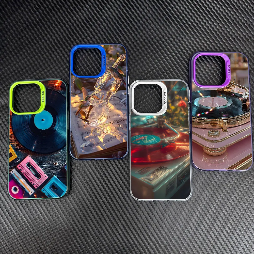 Retro Record Player Vinyl Music Case for Samsung Galaxy A55 A37 A12 A15 A54 A52 A17 A57 A11 A14 A16 A24 A51 A22 A32 Phone Cover