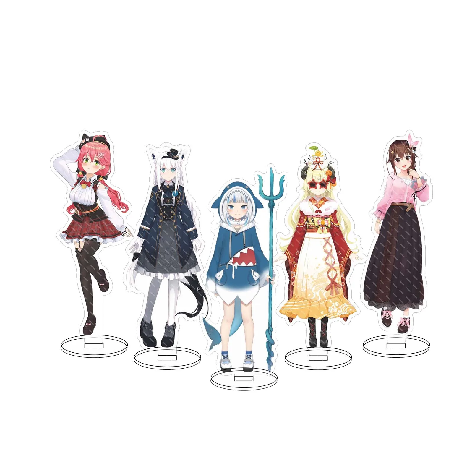 Anime Hololive Vtuber Figures Star Street Comet_Dog God Qinyin_Summer Color Festival Acrylic Stand Model Fans Christmas Gifts