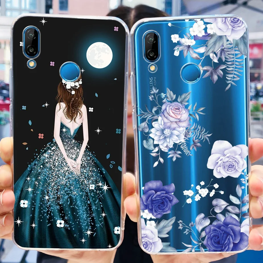 For Huawei P20 Lite Case ANE-LX1 Stylish Painted Cover Clear SIlicone Soft TPU Phone Case For Huawei Nova 3E Nova3E P20Lite Bags