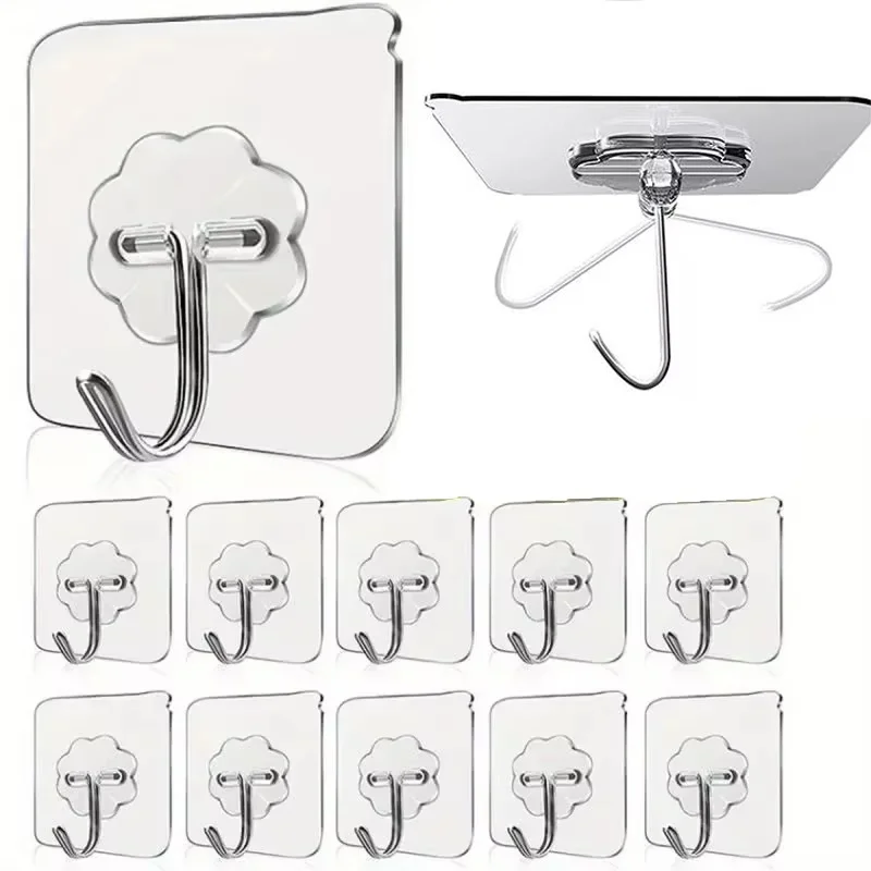 Household Hook Heavy Duty Wall Hanging Multi Function Sticky Hook For Outdoor Kitchen Door Wall Hanger Hooks Self Adhesive Hook