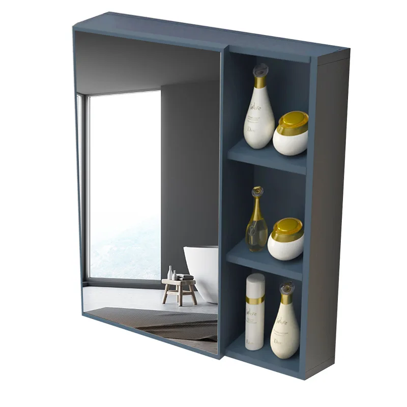 

Bathroom mirror cabinet wall-mounted with rack