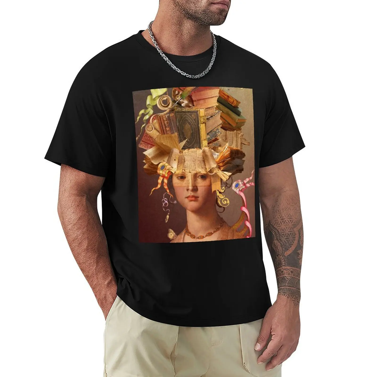 

keeper of Stories T-Shirt cotton graphic tees tops oversized t shirt black t-shirts for men