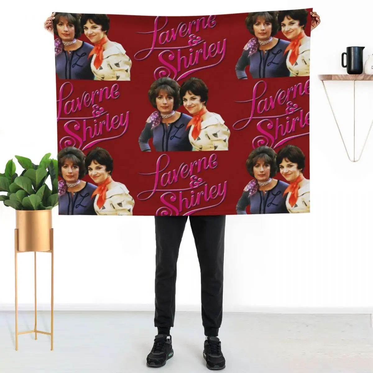 Our Way Throwback Laverne and Shirley tribute Throw Blanket Flannel Fleece Soft Warm Throw Blanket