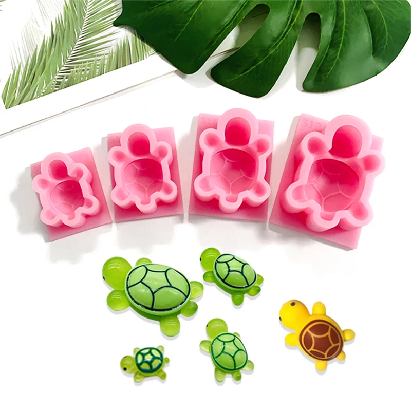 

Cartoon internet celebrity tortoise butting decorative ornaments handmade DIY folding happy decompression silicone mold