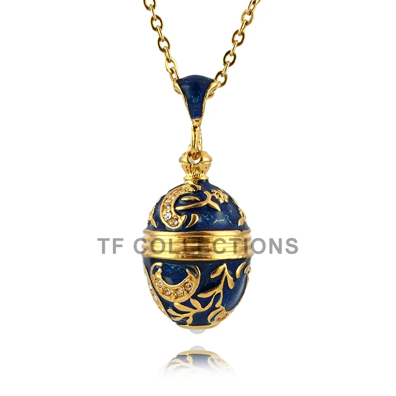 YAFFIL Retro Court Enamel Pearl Pendant With Engraved And Diamond Set Craftsmanship, Openable Design Necklace