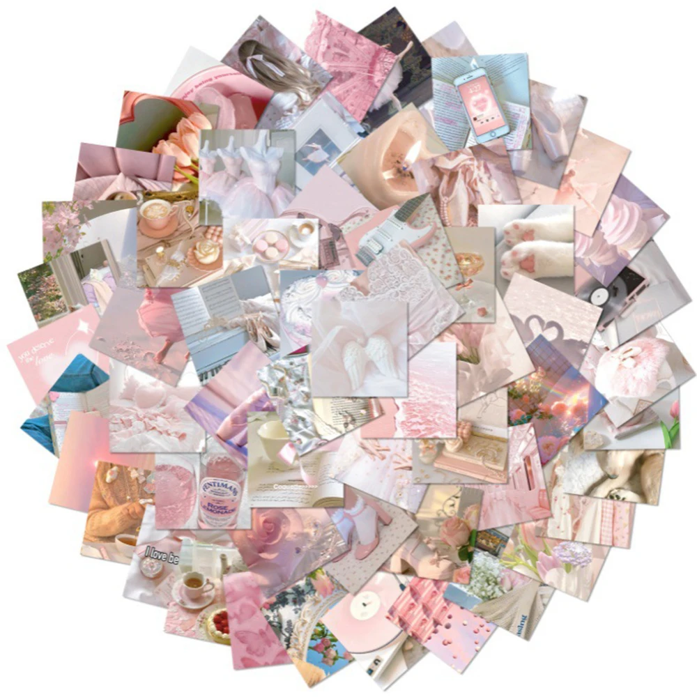 10/30/50/100pcs Kawaii Pink Ballet Cartoon Stickers INS Style Art Decals DIY Scrapbook Fridge Journal Aesthetic Graffiti Sticker