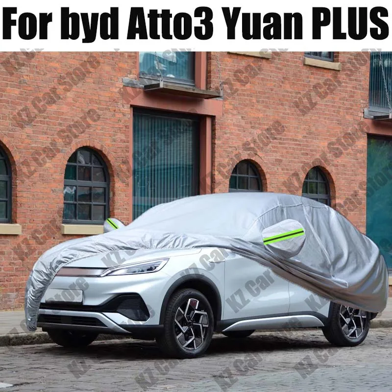 

For byd Atto3 Yuan PLUS fit Outdoor Protection Full Car Covers Snow Cover Sunshade Waterproof Dustproof Exterior Car cover