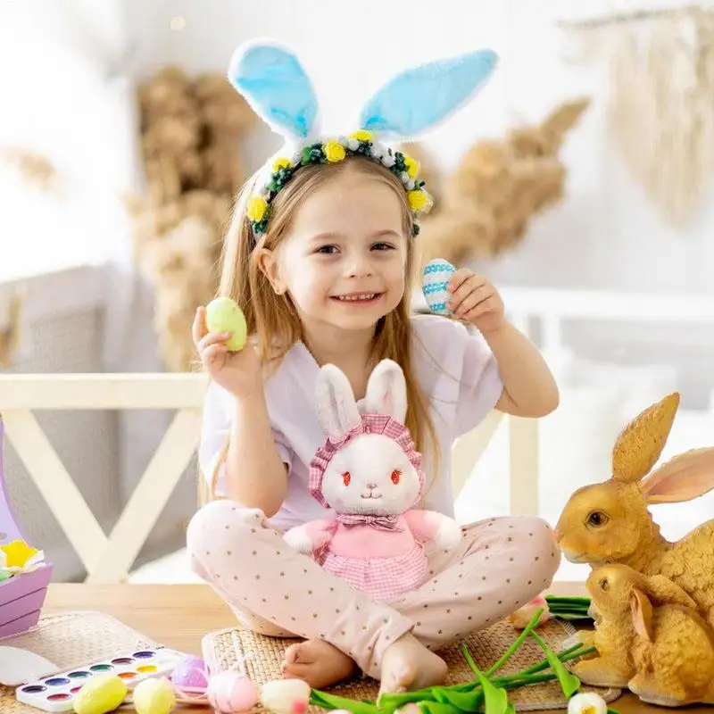 Plush Easter Bunny Cute Soft Easter Bunny Stuffed Toy Adorable Animal Doll Toy Stuffed Animal Plush Toy For Children\'s Room