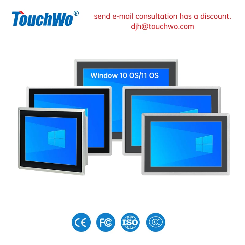 8-12.1 Inch Industrial Touch Screen Panel Pc Window Os Embedded Front Ip65 All In One Industrial Panel Pc