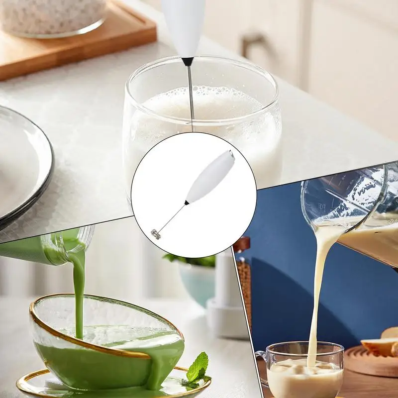 Milk Frother Foam Maker Handheld Powerful Egg Whisk Drink Mixer for Coffee Cappuccino Latte Matcha Hot Chocolate