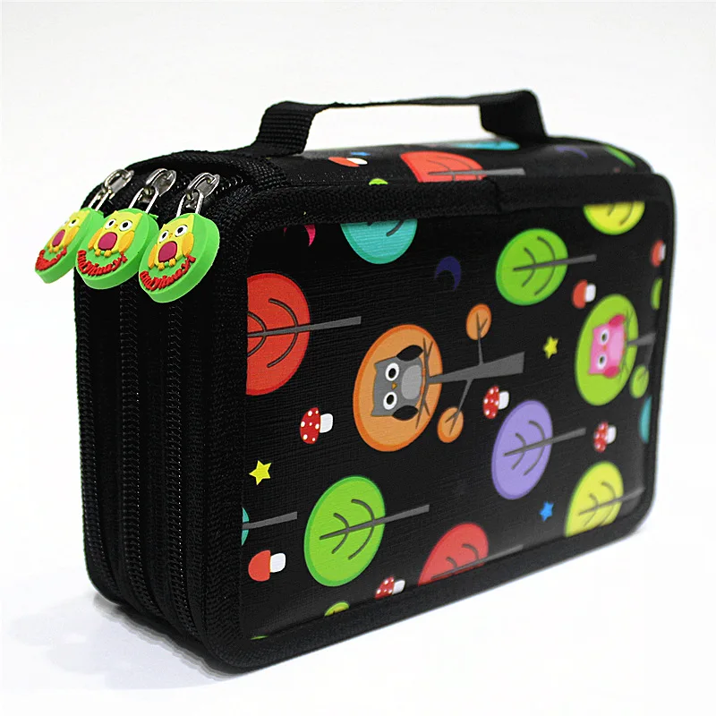 Simpatico astuccio per matite per scuola penale Kawaii Cartoon Pen Bag 32/52/72 fori penalità Pencilcase custodia grande per ragazze cartoleria per ragazzi