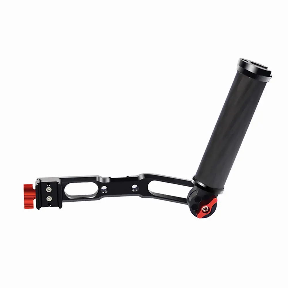 Carbon Fiber L Bracket Foldable Handle Grip Bracket with Cold Shoe Mount for Ronin RS2 RSC2 Handheld Gimbal Stabilizer