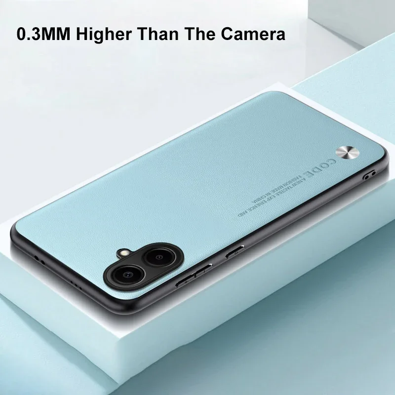 حافظة جلدية PU لهاتف سامسونج جالاكسي A07 غطاء خلفي من السيليكون غير اللامع حافظة هاتف حماية كاملة لهاتف سامسونج A07 Coque