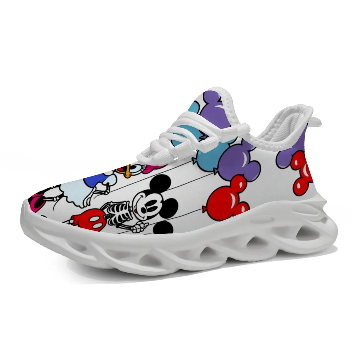 

Children's Shoes Casual Sports Shoes Shallow Opening Elastic Mesh Fabric Breathable Laced Perforated Soft Sole Running Shoes