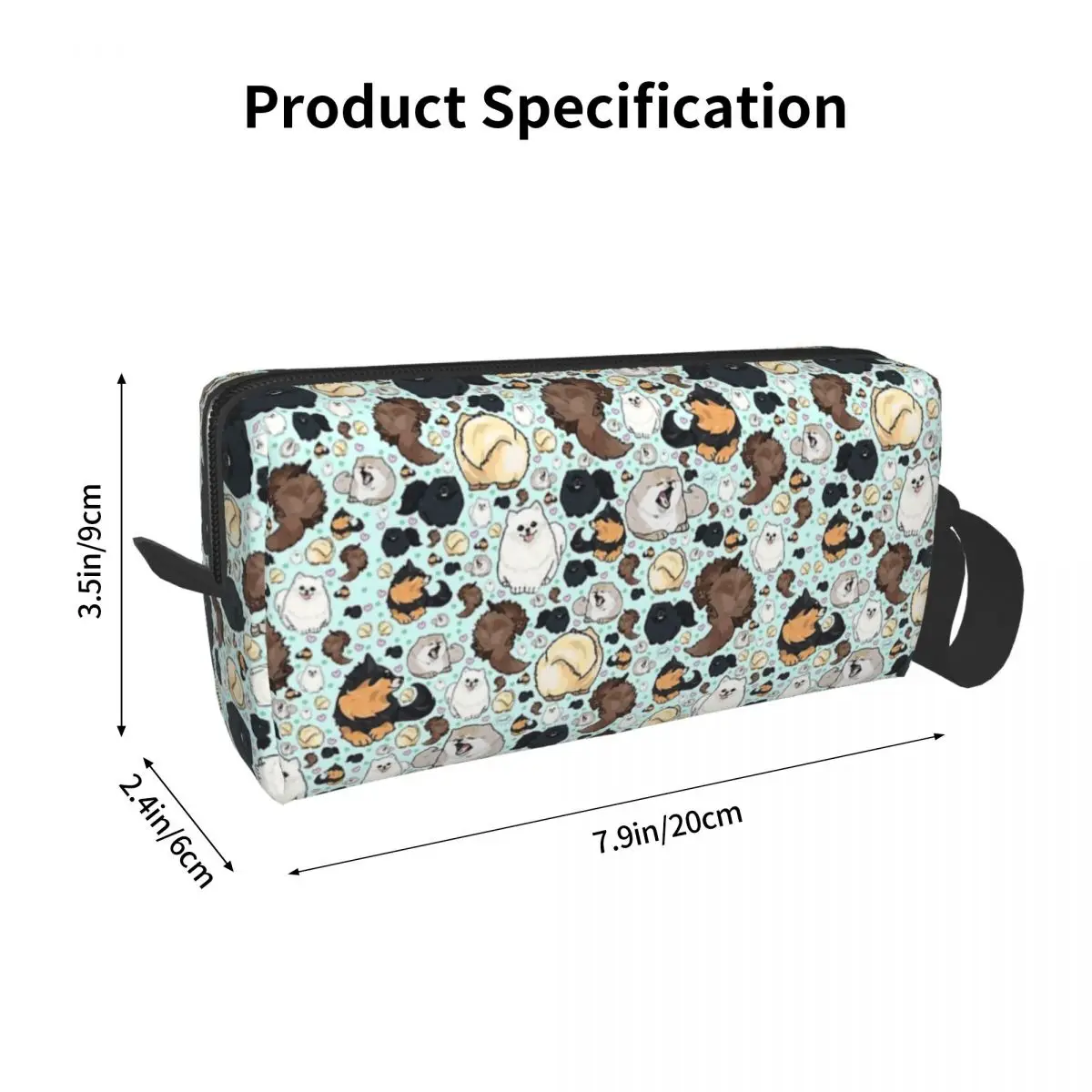 Pomeranians Makeup Bag Cosmetic Organizer Storage Dopp Kit Toiletry Cosmetic Bag for Women Beauty Travel Pencil Case