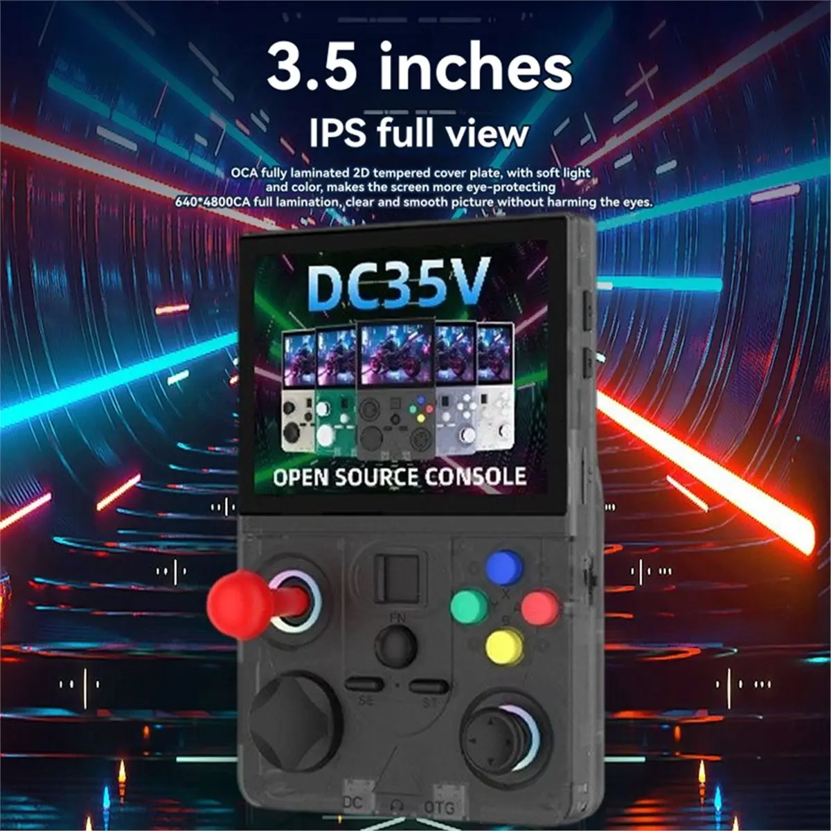 DC35V Retro Handheld Game Console 3.5" IPS, 30+ Emulators — view 5
