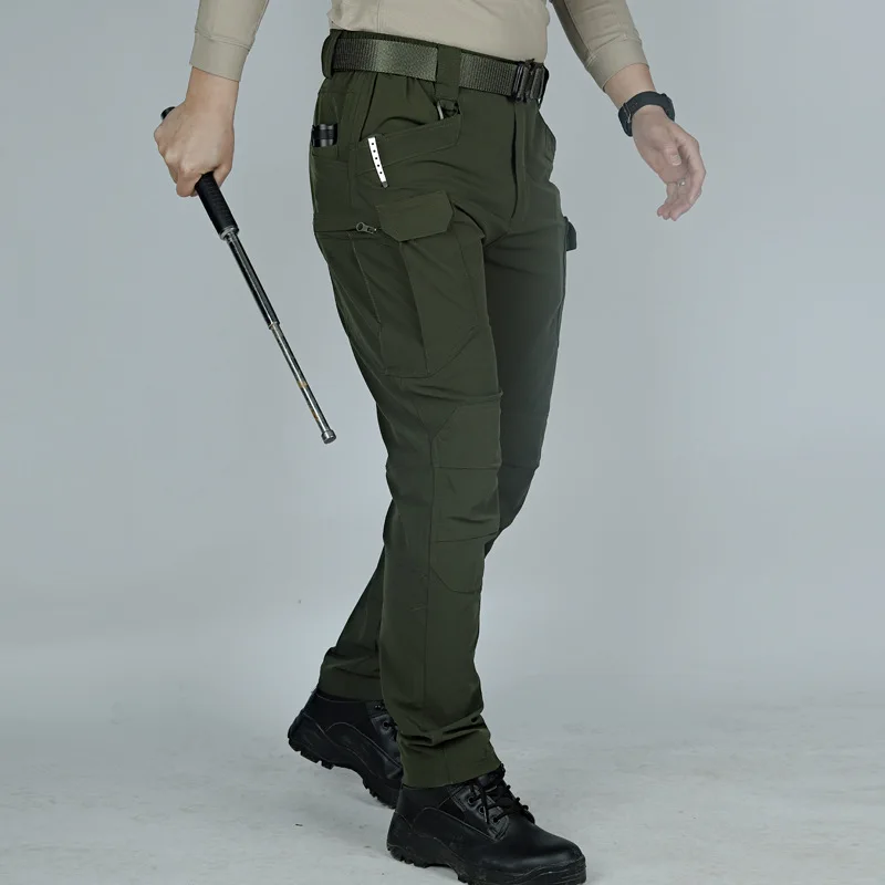 2024 New Outdoor Leisure Fishing Officer Tactical Trousers Elastic Fabric Urban Tactical Multi Pocket Workplace Trousers