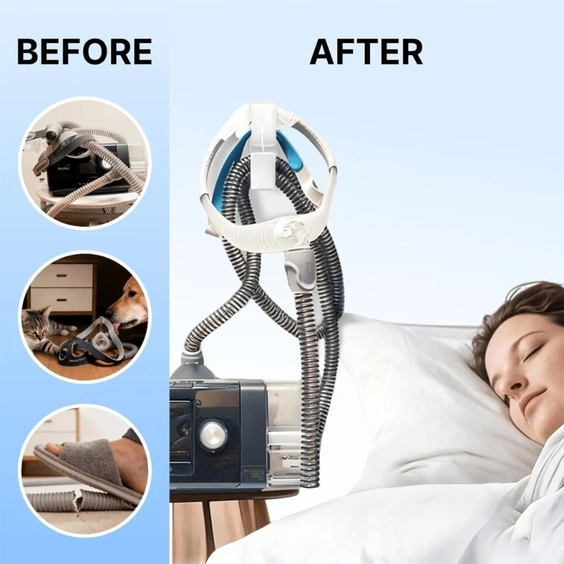 Light Weight CPAP Tube Holder Hose Support Bracket Set With Positioning Arm 
