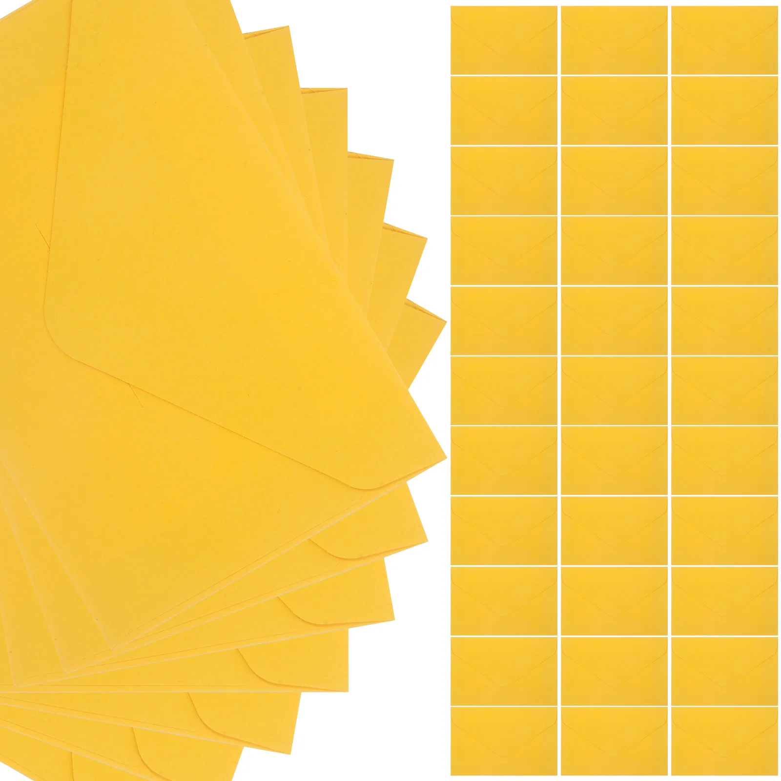 

100Pcs Gold Mini Envelopes Easy to Seal Foldable Blank for Greeting Cards Corporate Events Decoration Small Invitation Envelopes